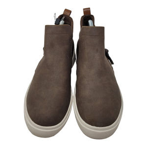 Dr. Scholls Womens Wanderay Ankle Boots Shoes Brown White High Top Side Zip 7.5M